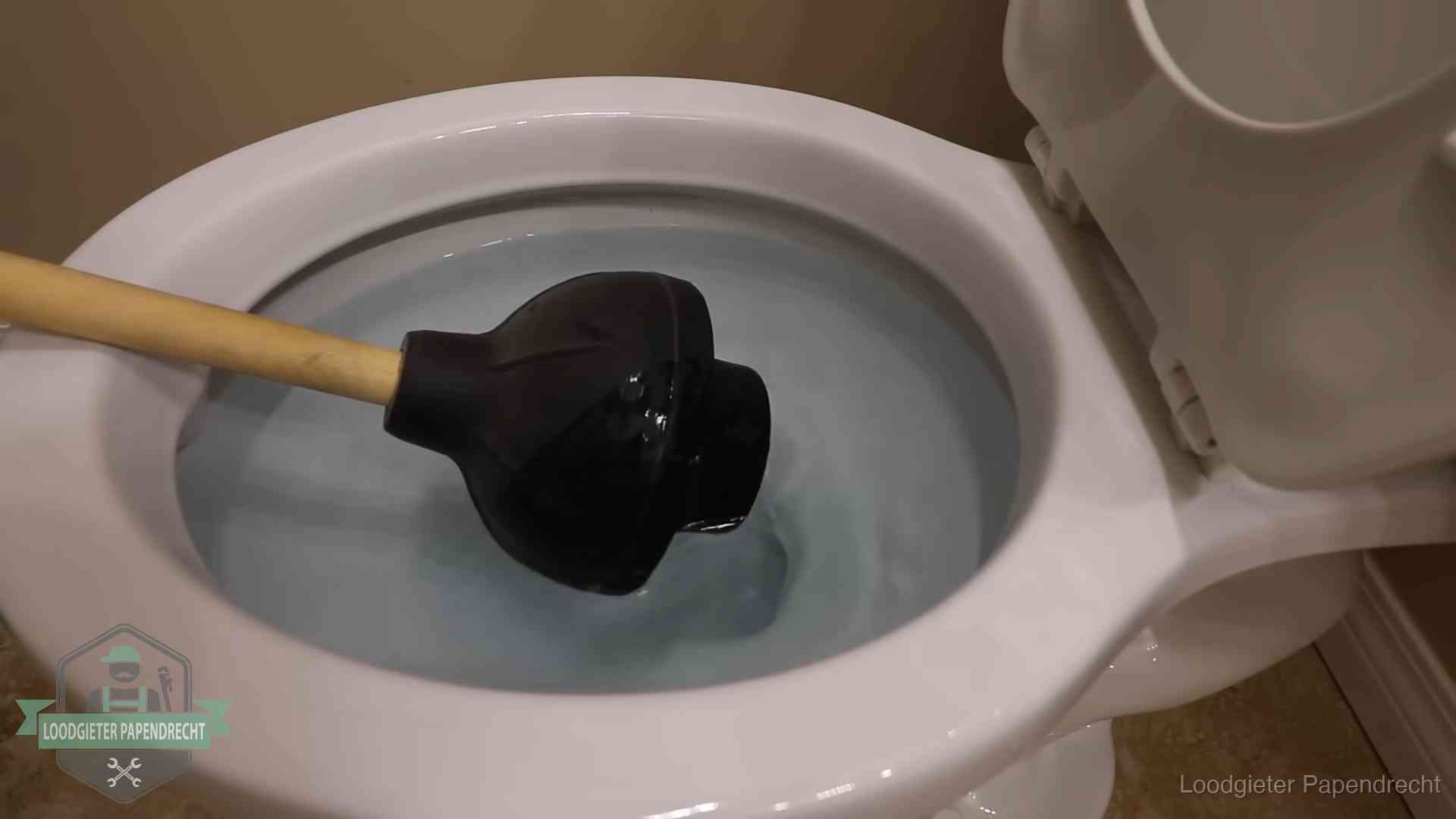 Wc vol water in Papendrecht Plopper in een wc-pot die vol water staat in Papendrecht